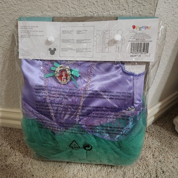 Ariel Infant Costume Disney Baby Princess Halloween Tutu Dress 6-12M - Picture 3 of 3